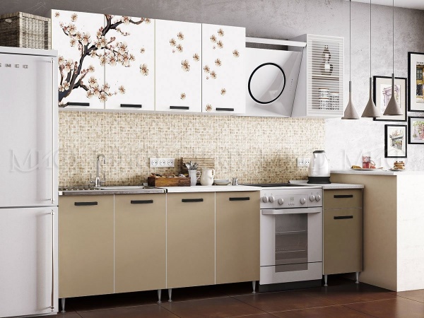 Кухонный Гарнитур Риана-1 Сакура Фотопечать ЛДСП 2000 мм