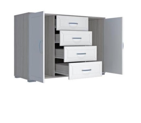 Комод МДФ №5 Венге/Клен Светлый (Ш-1200 × В-810 × Г-445)