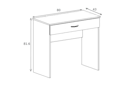 Туалетный стол Мартина белый / сонома