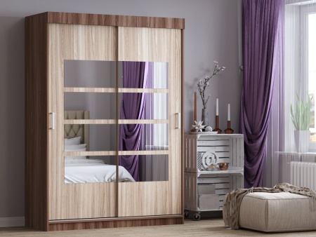 Шкаф-Купе Альба-6 (Ш-1500 х В-2220 х Г-616 мм)/Разные Цвета