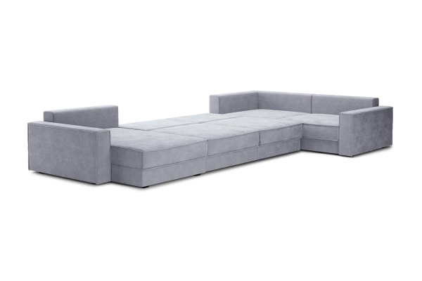 Диван п-образный тик-так Сохо серый