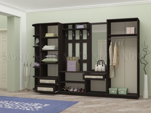 Прихожая Елена Венге/Беленый Дуб (Ш-3240 x В-2116 x Г-460)