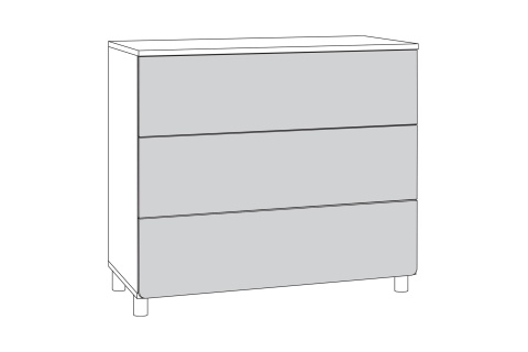 Комод Эйп 13.322 белый шагрень / дуб белый