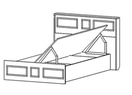 Кровать Конго 1200 Дуб Венге/Дуб Молочный